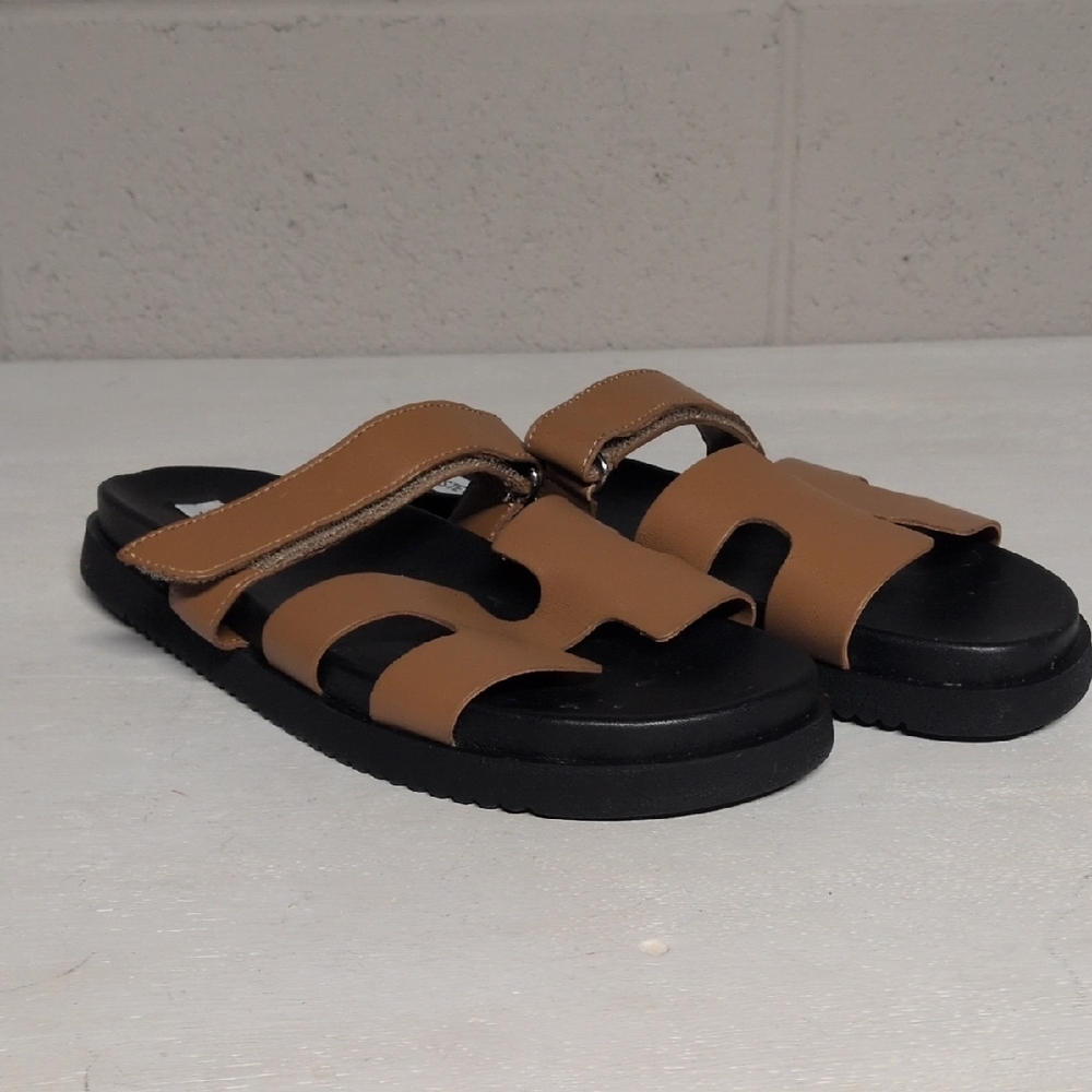 Steve Madden Mayven Sandal Cognac Leather Size 10, Resortwear, Vacation